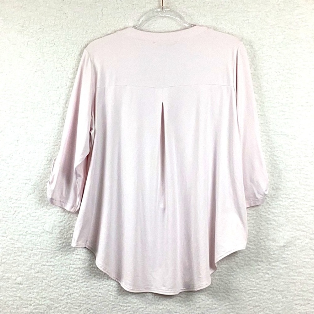 Sympli Pleated Front Henley Blouse, Women’s Size 12. - Picture 4 of 9
